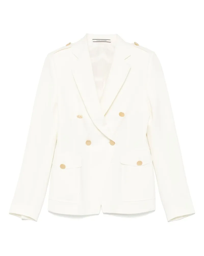 Tagliatore Woll -Doppelbrustjacke White