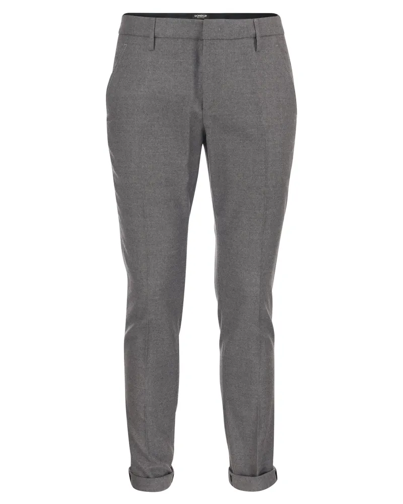 Dondup GAUBERT SLIM FIT HOSEER IN GABARDINE Grau