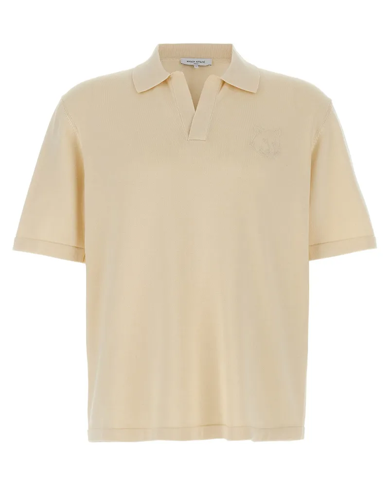 Kitsuné Bold Fox Head' Polo -Hemd Beige
