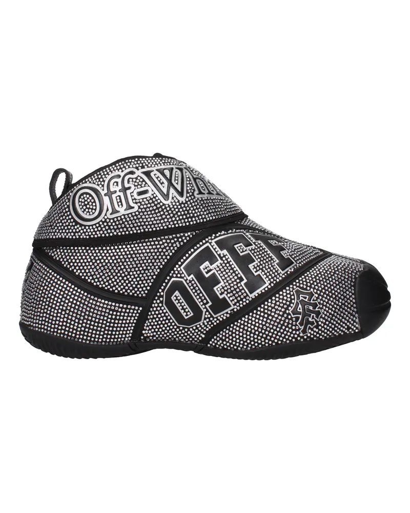 OFF-WHITE Off White Sneakers The Ball Herrens Gummi Schwarz/Silber -