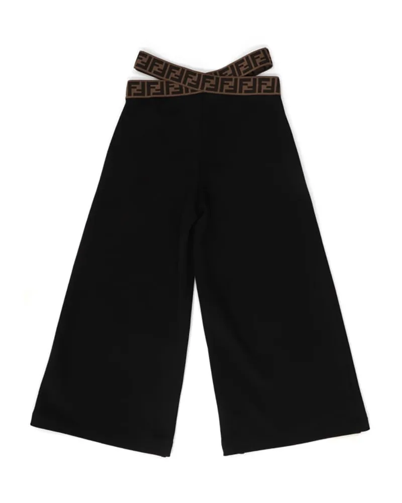 Fendi breite Jogginghose Black