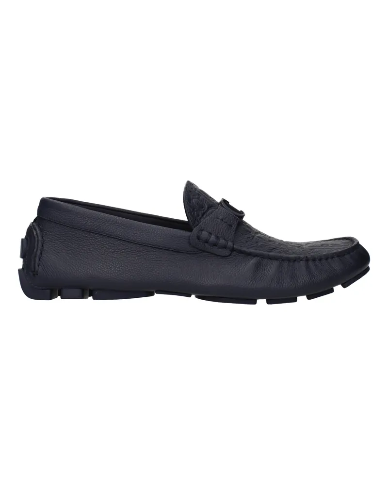 Dior Odeon Herrens Blaue Leder-Loafer -