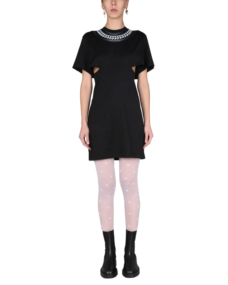 Givenchy Kleid mit 3 D "Ketten" Druck Black