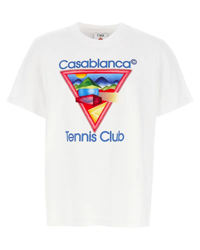 Casablanca Paris Tennis Club Ikone' T -Shirt Multicolor