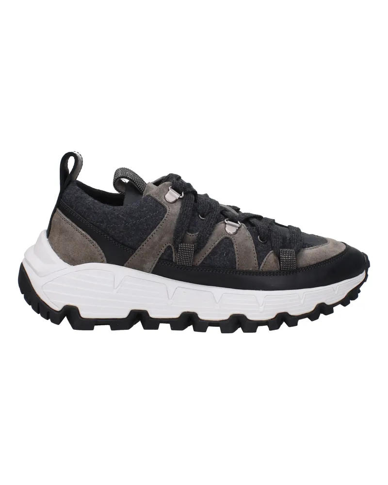 Brunello Cucinelli Sneakers Vibram Damens Stoff Grau -
