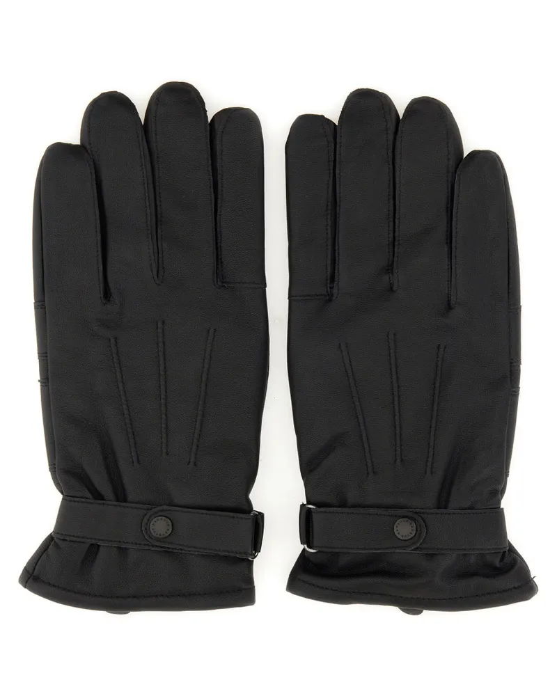 Barbour Lederhandschuhe Black