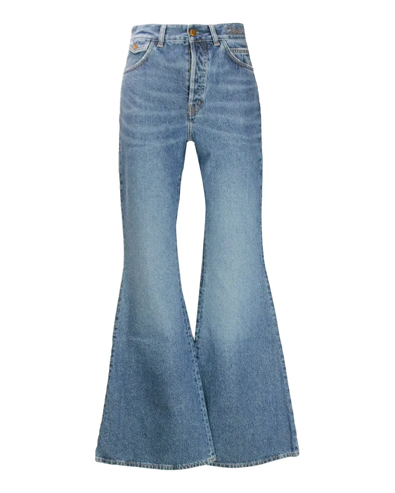 Chloé Jeans mit weitem Bein Blau