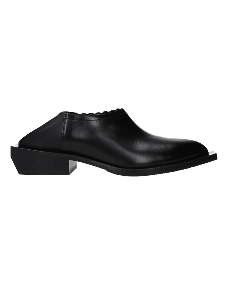 Moschino Damens Slipper Leder Schwarz -