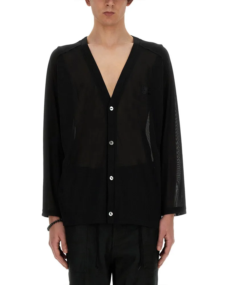 NEEDLES Nadel Poly Mesh Cardigan Black