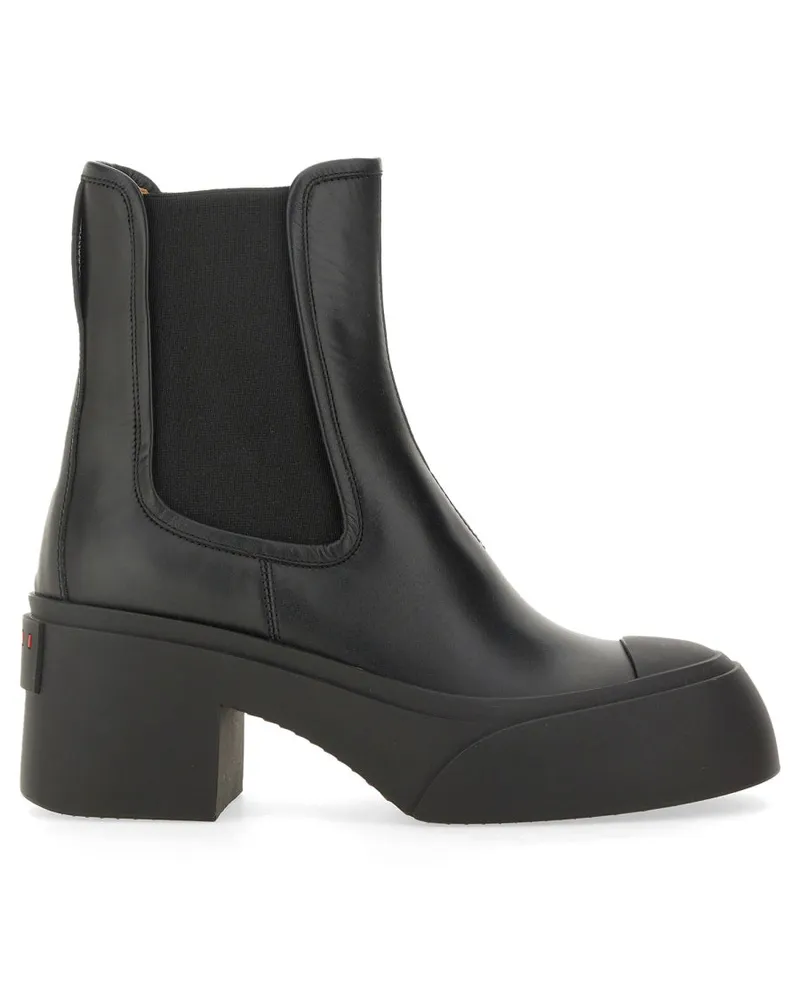 Marni Lederstiefel Black
