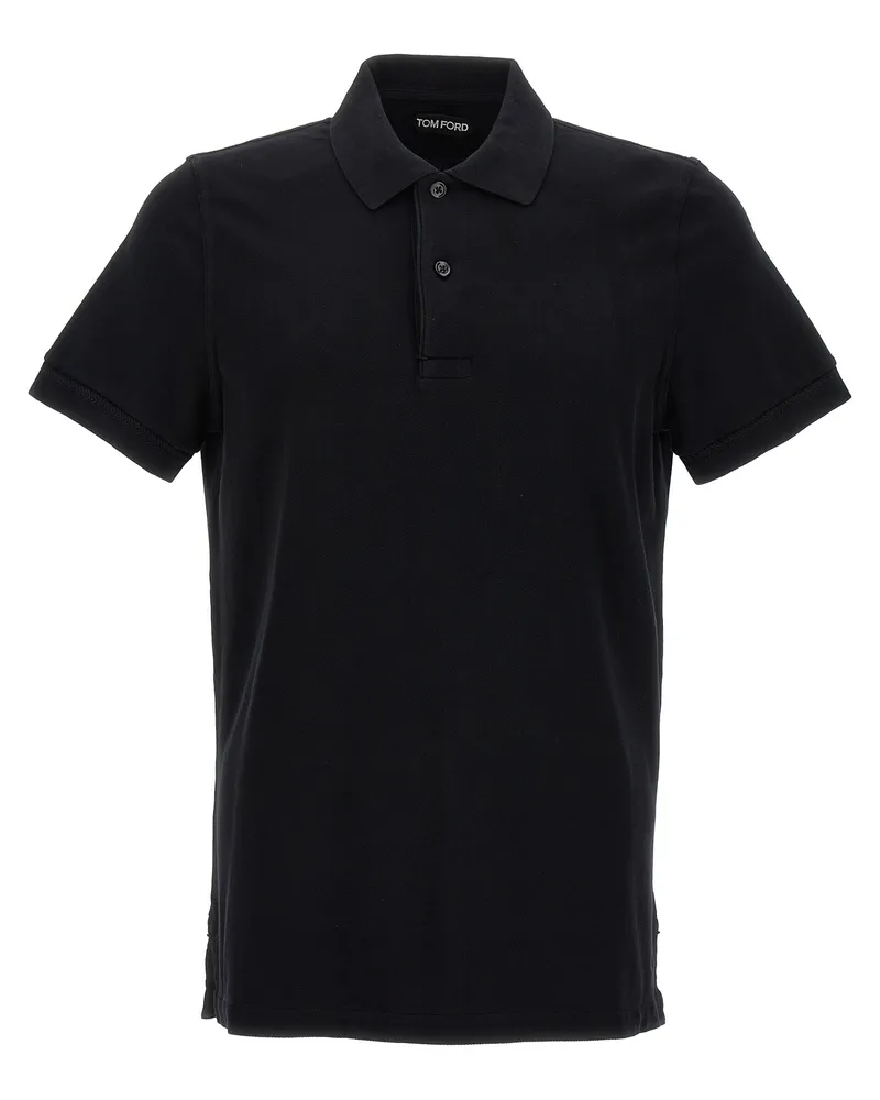 Tom Ford Logo Stickhemd Black