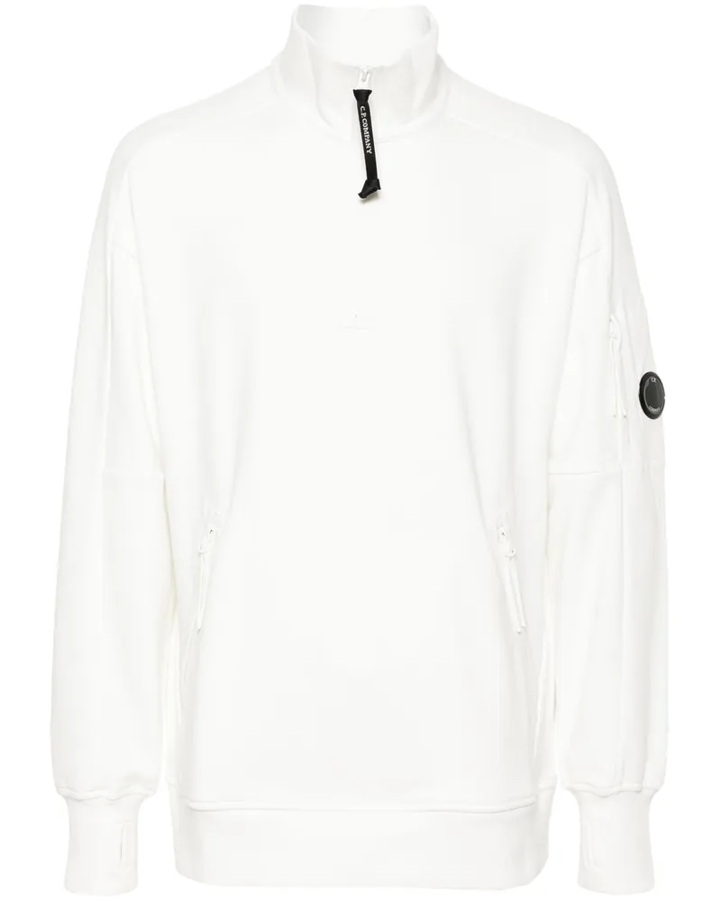 C.P. Company Diagonal erhöhte Fleece -Hälfte Reißverschluss -Sweatshirt 