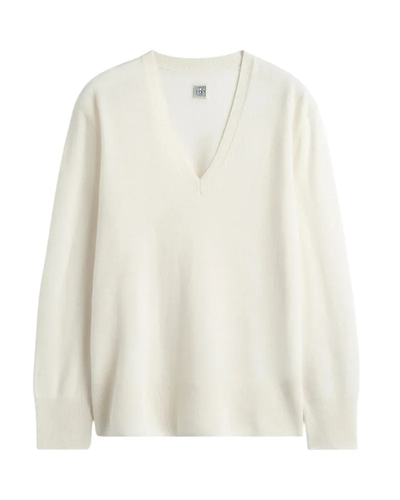 Totême Totem-Kaschmirpullover Ecru