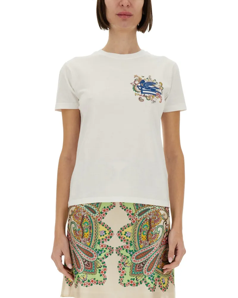 Etro T -Shirt mit Logo White