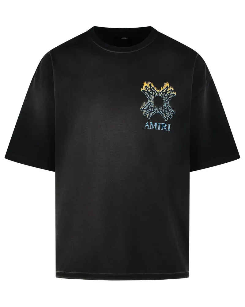 Amiri Schwarzes Baumwoll-T-Shirt „Quad Ma“ von Black