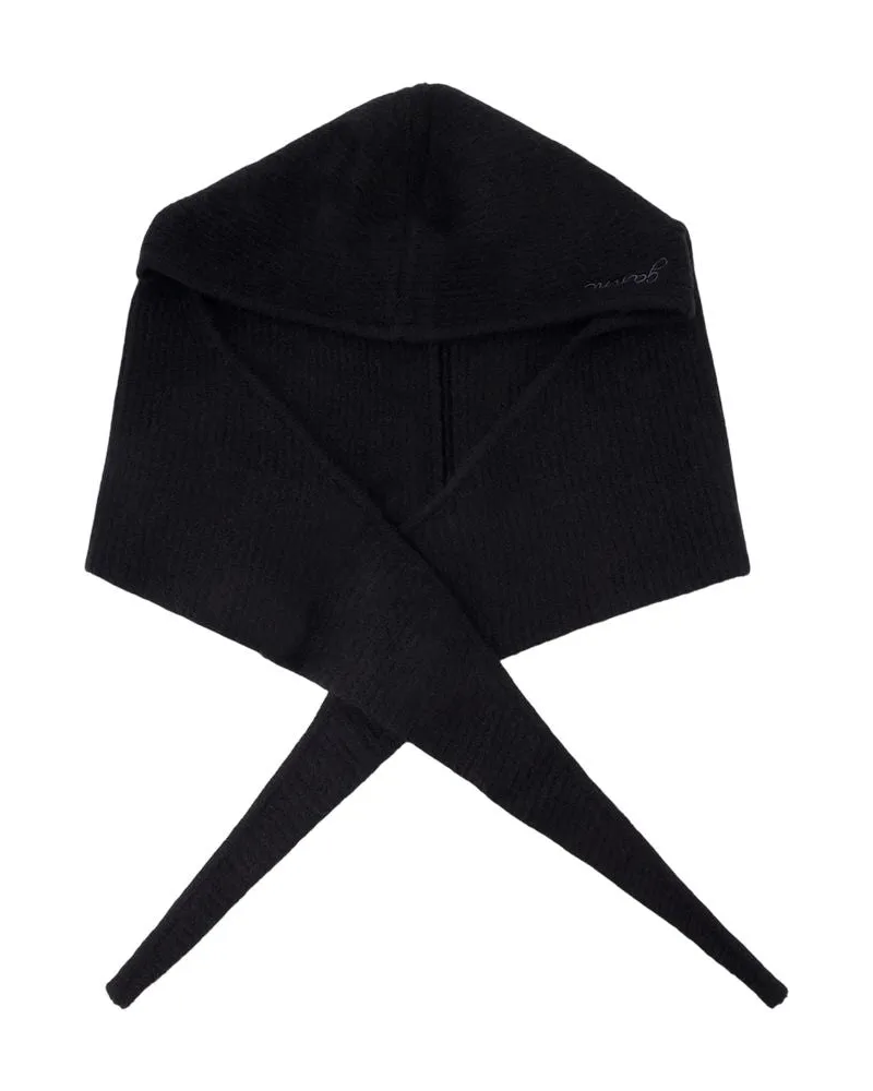 Ganni Balaclava  Wolle schwarz Schwarz