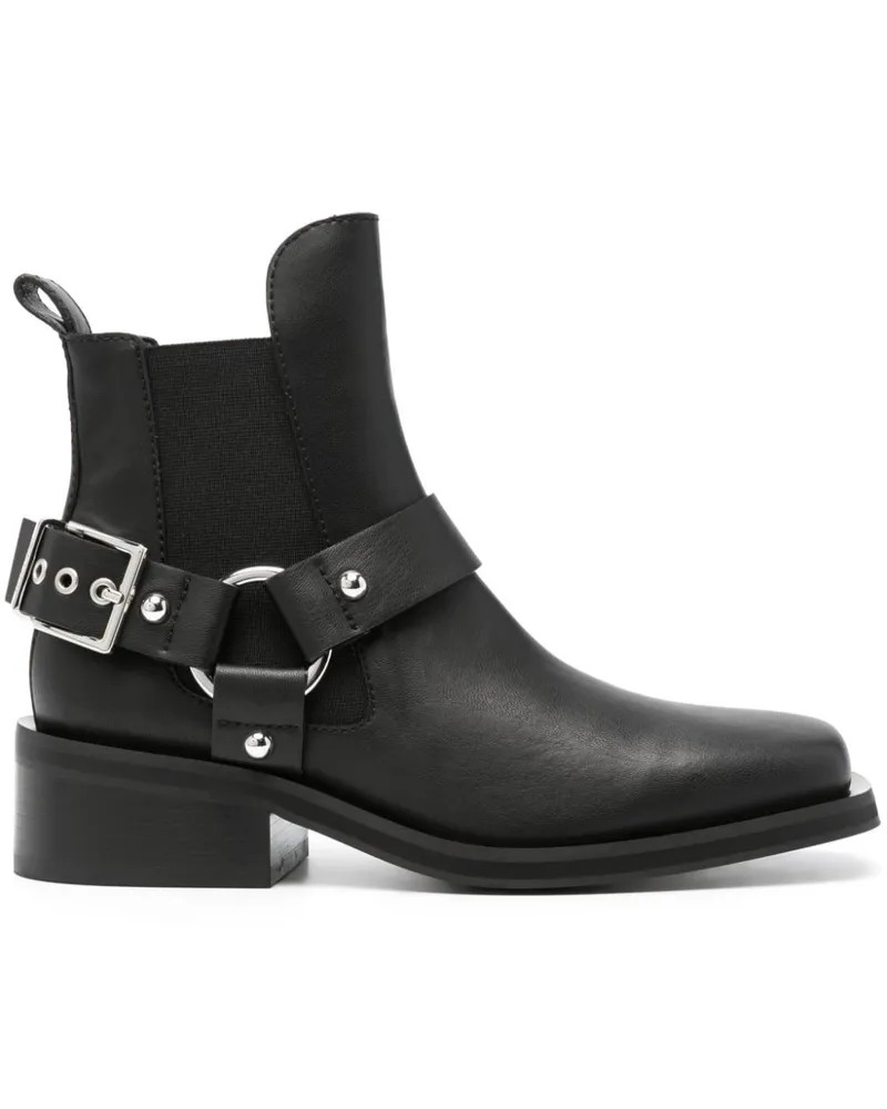 Ganni Biker Low geschnittener Chelsea -Stiefel 