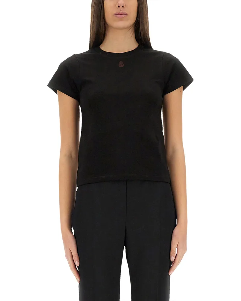 Alexander McQueen Alexander MC Queen T -Shirt mit "Schädel" Stickerei Black