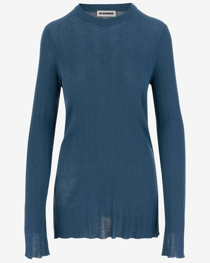 Jil Sander Wool Jersey Ocean