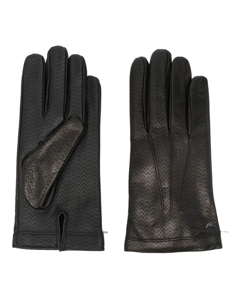 Emporio Armani Lederhandschuhe Black