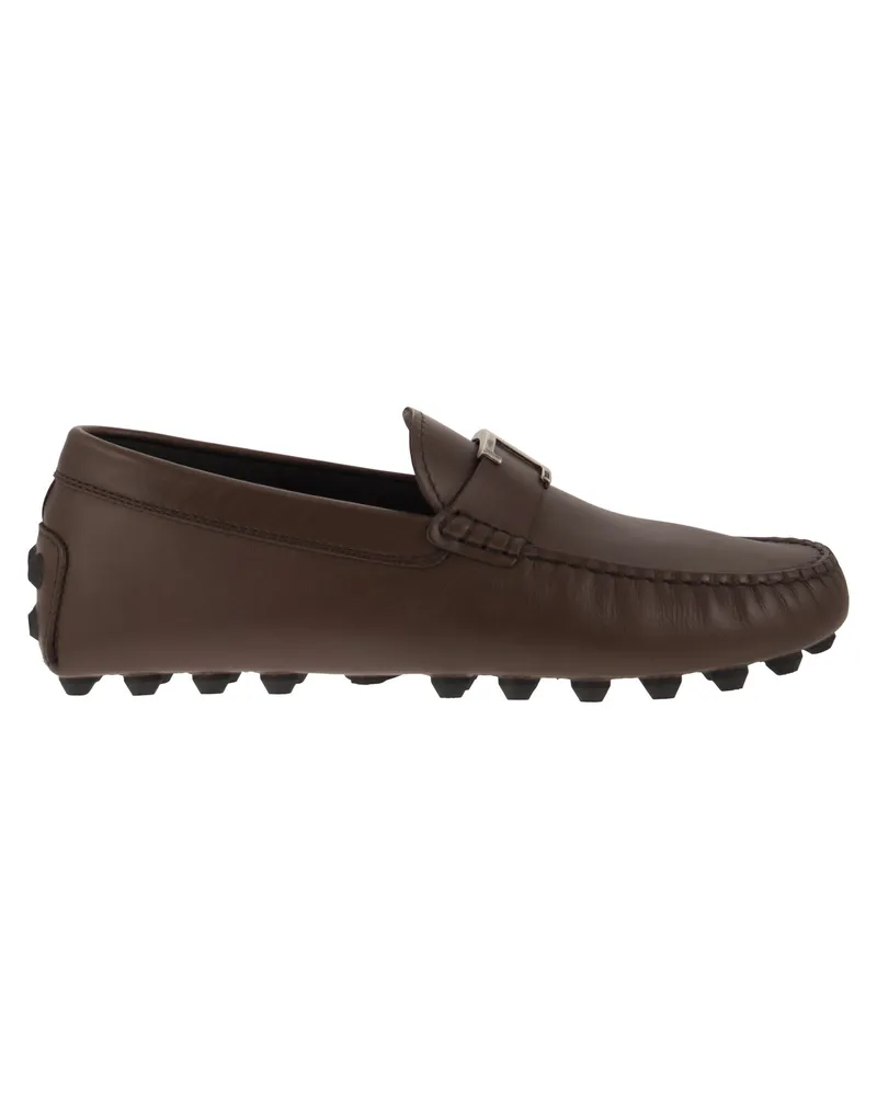 TOD'S Moccasin mit Makrokautschern Braun