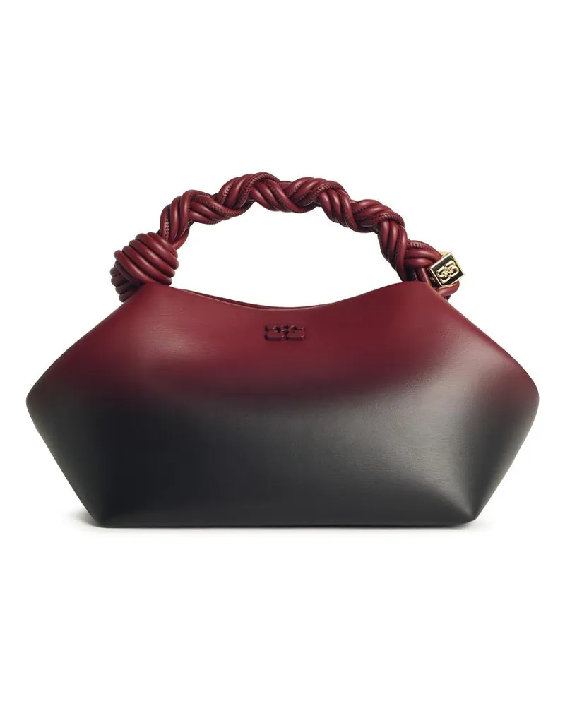 Ganni Small 'Ganni Bou' Tasche in der roten schattierten Lear -Mischung Bordeaux