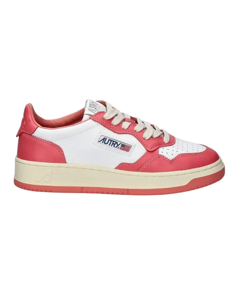 AUTRY Autry Women`s Turnschuhe Bicolor White Tea Rose Leat