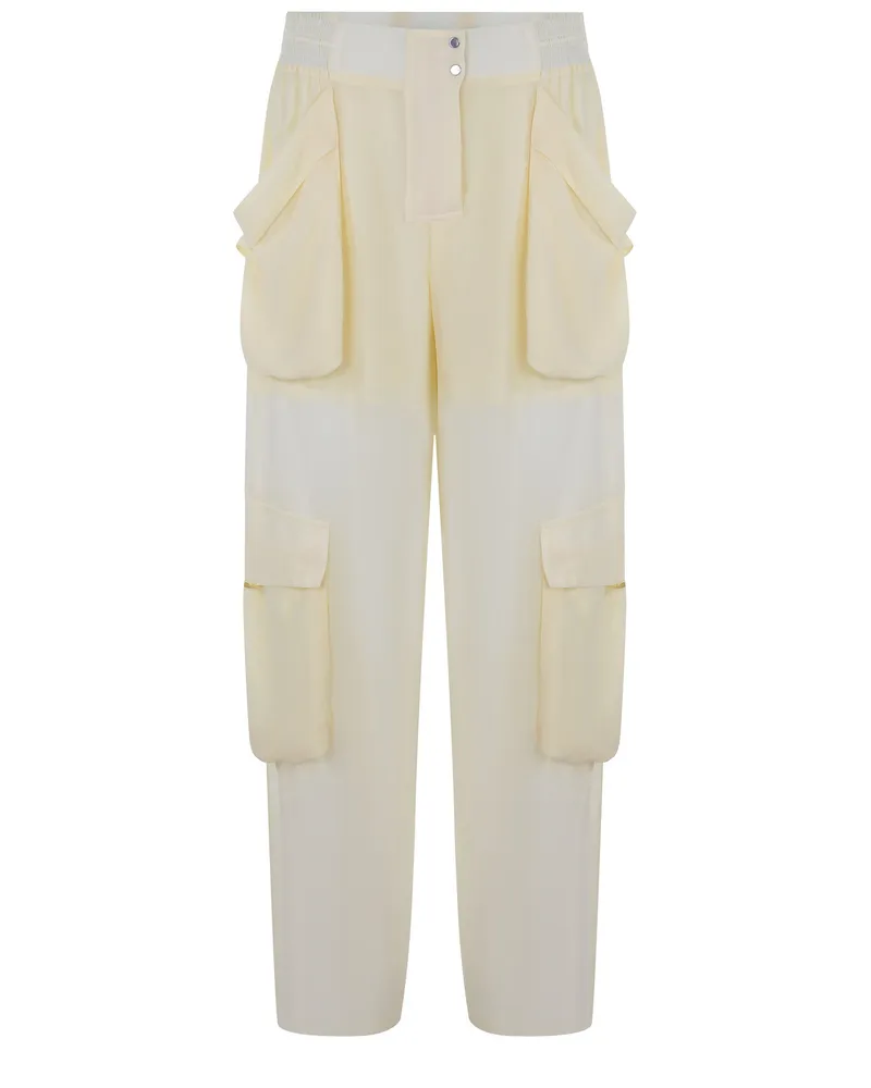 Pinko Sottocasa" Hosen aus Polyester Giallo