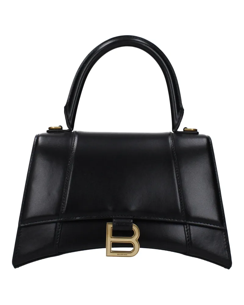 Balenciaga Handtaschen Sandglas Frauen Leder schwarz -