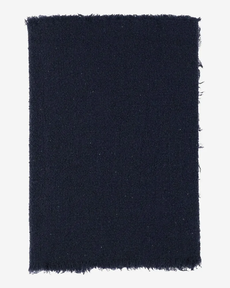 Faliero Sarti Altea Wolle Mischschal mit Pailletten Blue