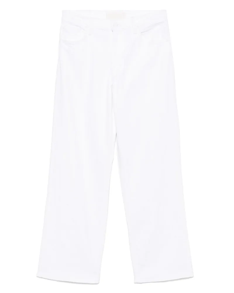 Mother Mutter die Spinner Zip Jeans Jeans White