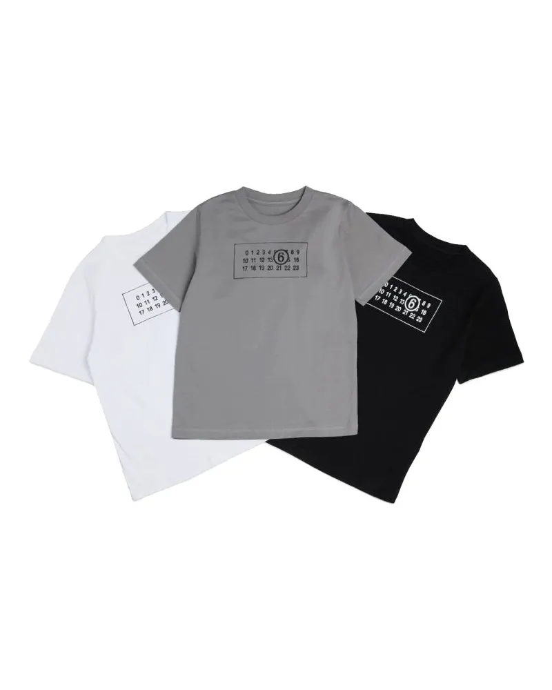 Maison Margiela Pack drei Logo -T -Shirts Multicolour