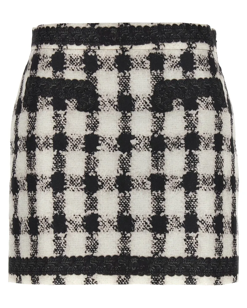Moschino Textur' Print Minirock White