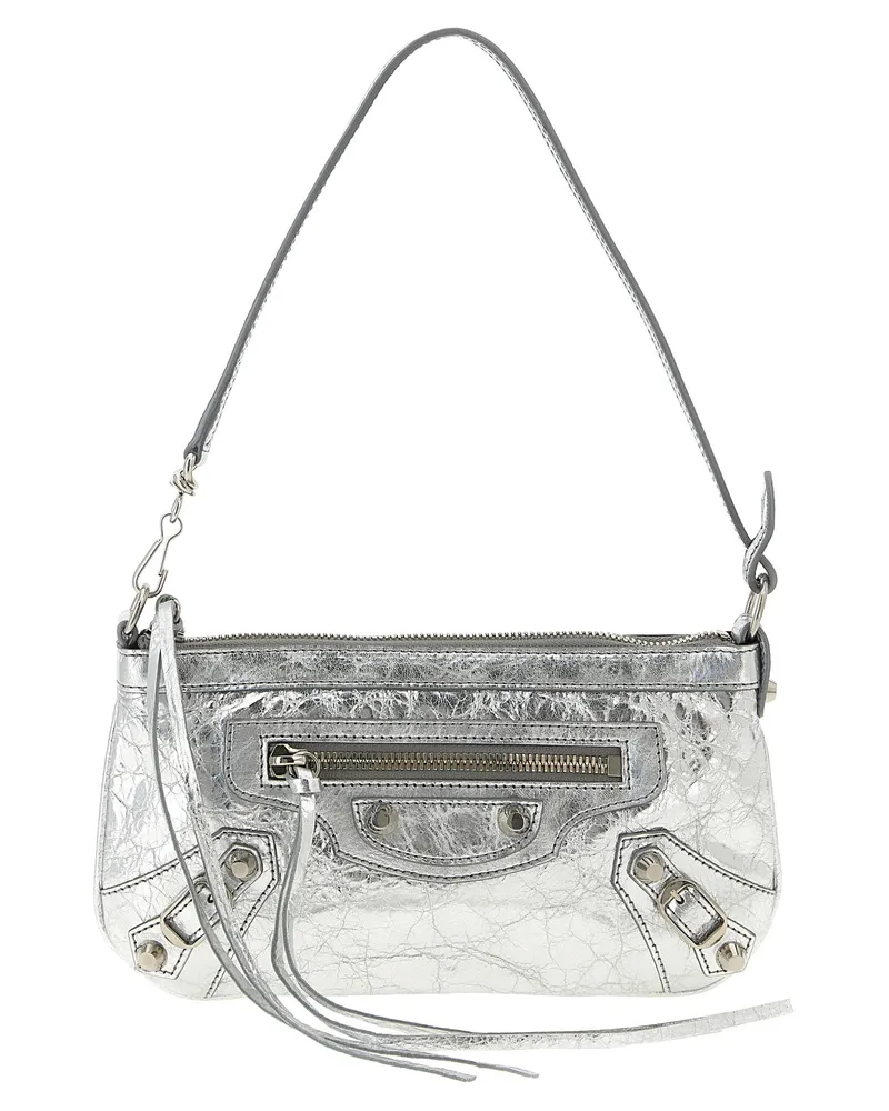Balenciaga Le City“ Clutch Silver