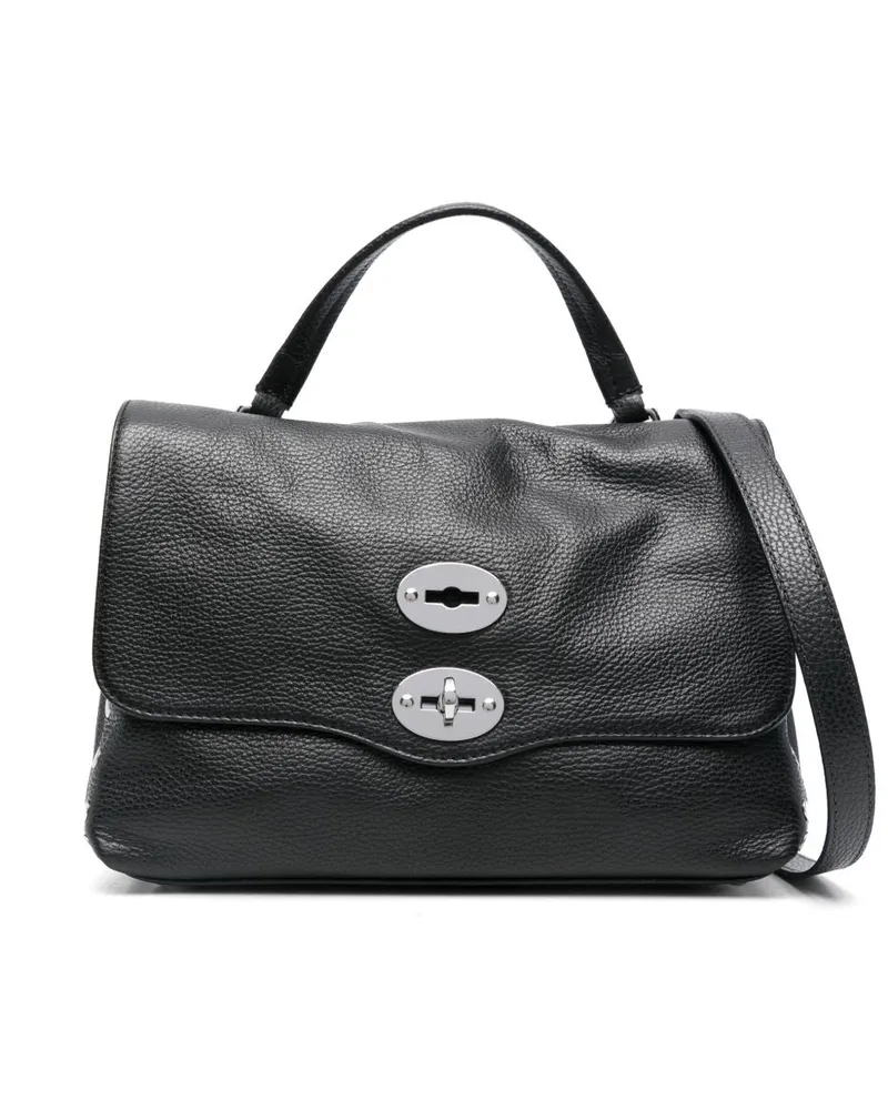 Zanellato Postina täglich kleine Lederhandtasche Black