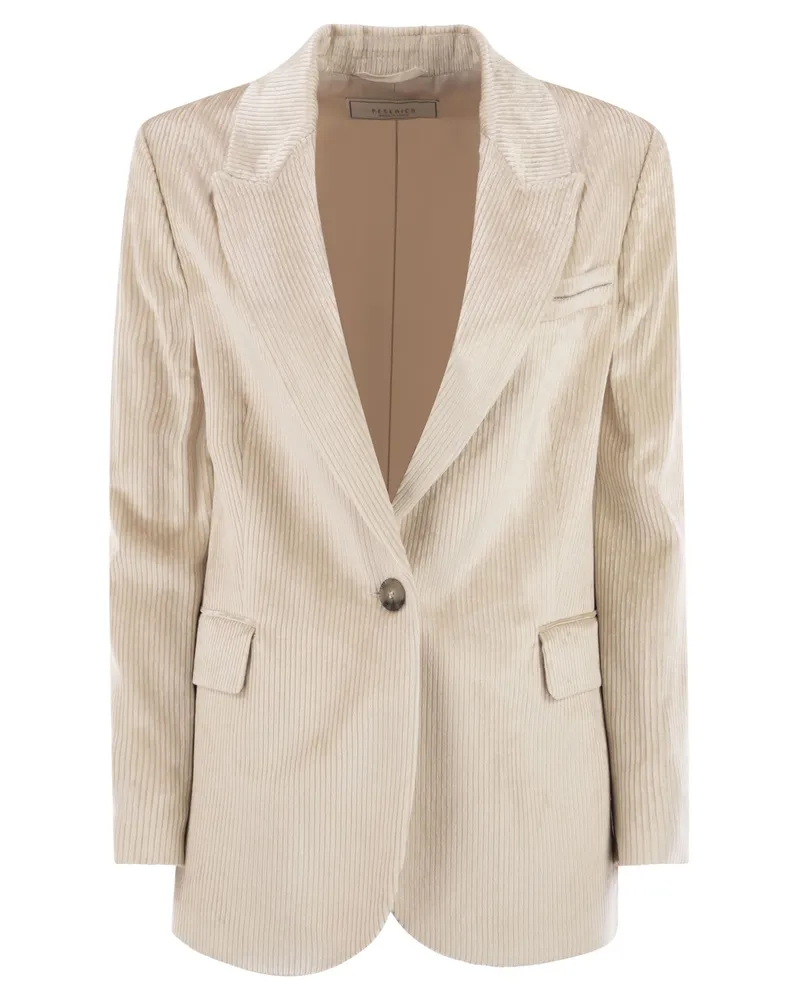 Peserico Velvet Blazer mit tausend Streifen Light