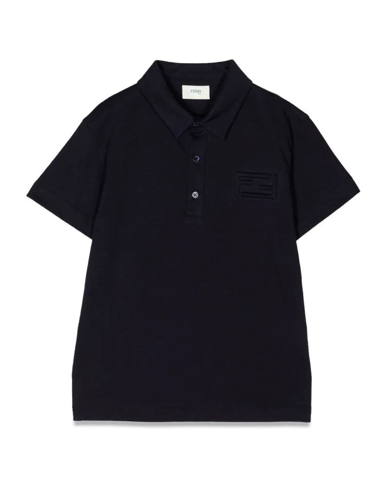 Fendi Polo mit Logo Blue