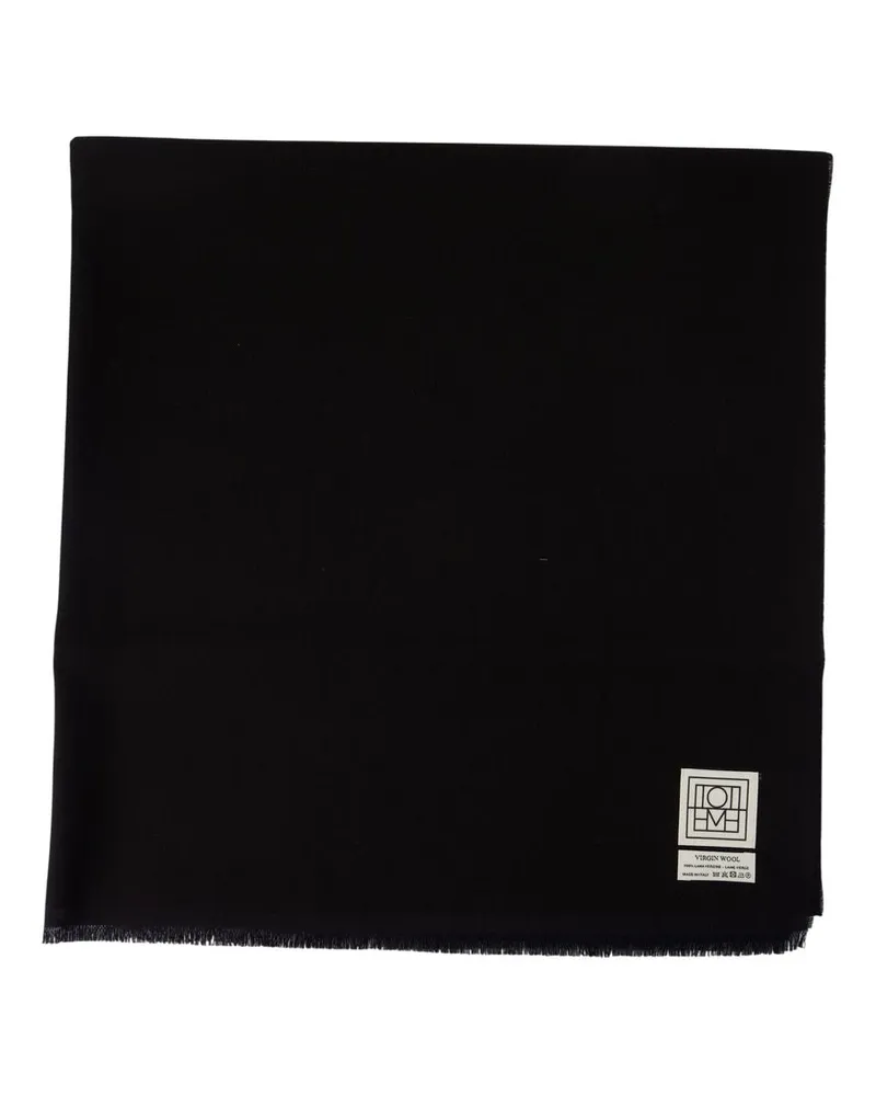 Totême Schal  Wolle schwarz Schwarz