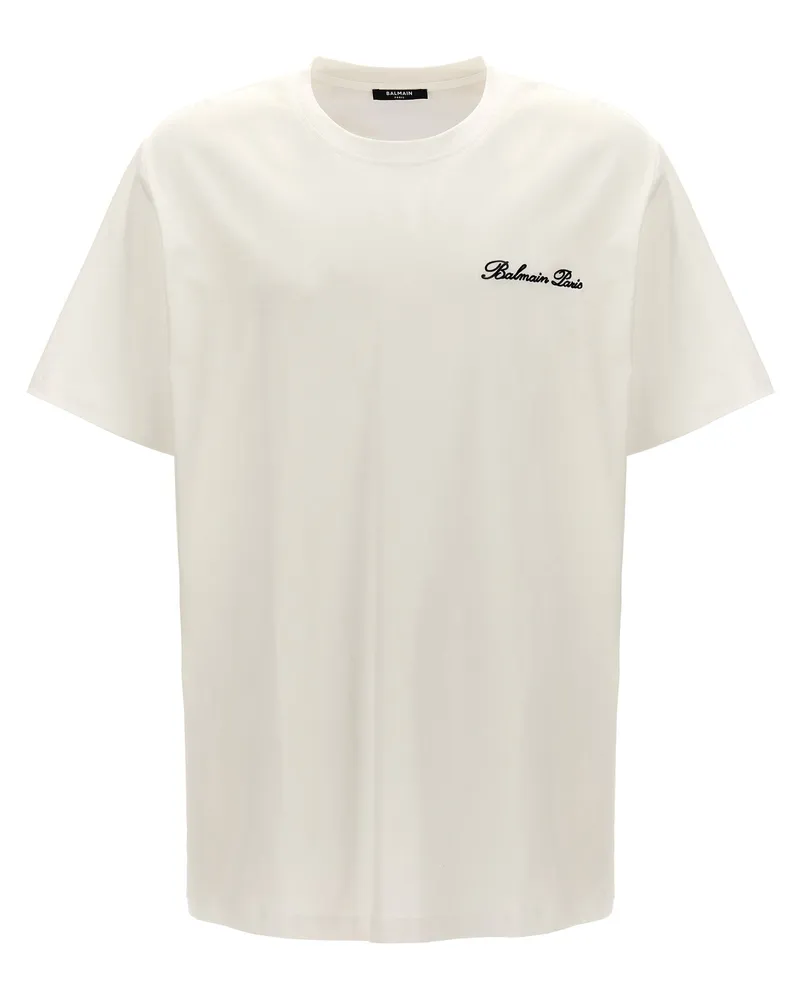 Balmain Signature' T -Shirt White