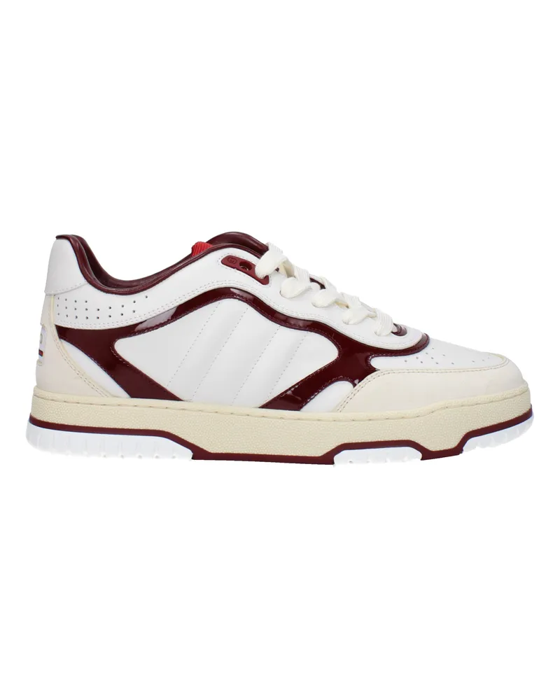 Gucci Sneakers Männer Leder weiß/dunkelrot -