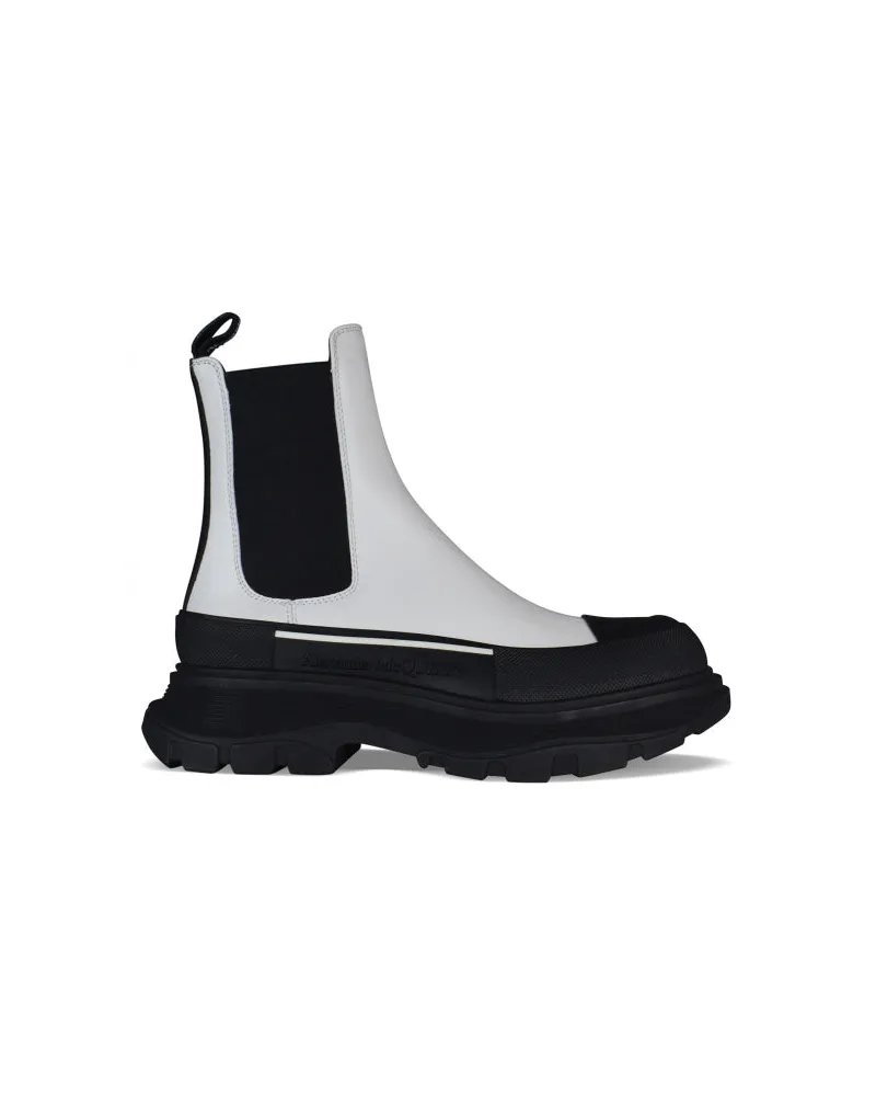 Alexander McQueen Alexander MC Queen treten Slick -Stiefel White