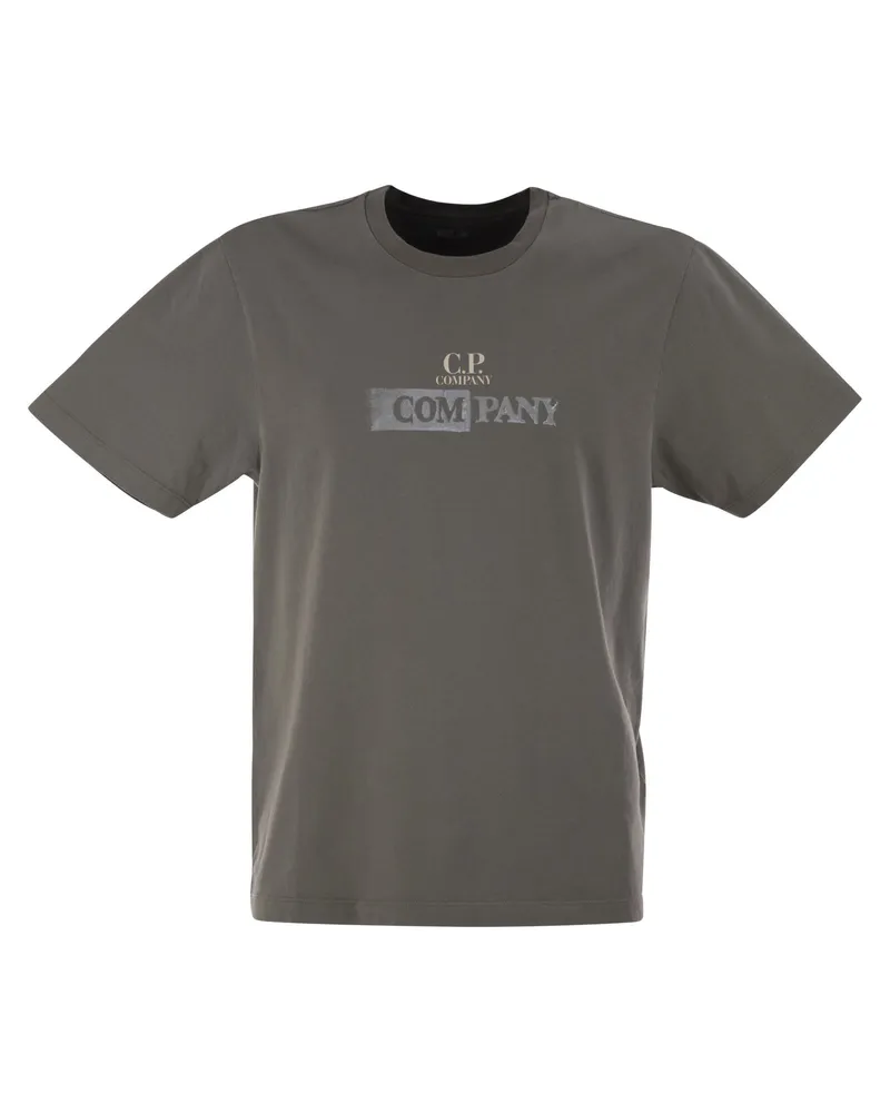 C.P. Company Cotton T -Shirt mit Druck Grey