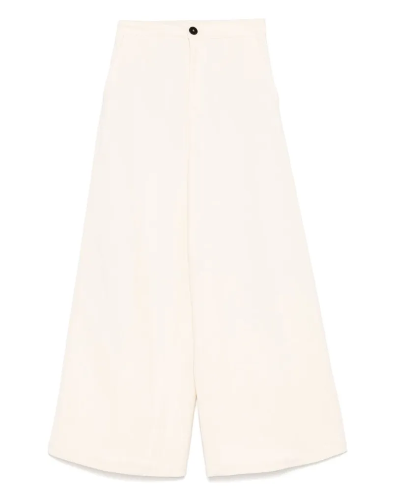 forte_forte Cotton High Taille Hose Beige