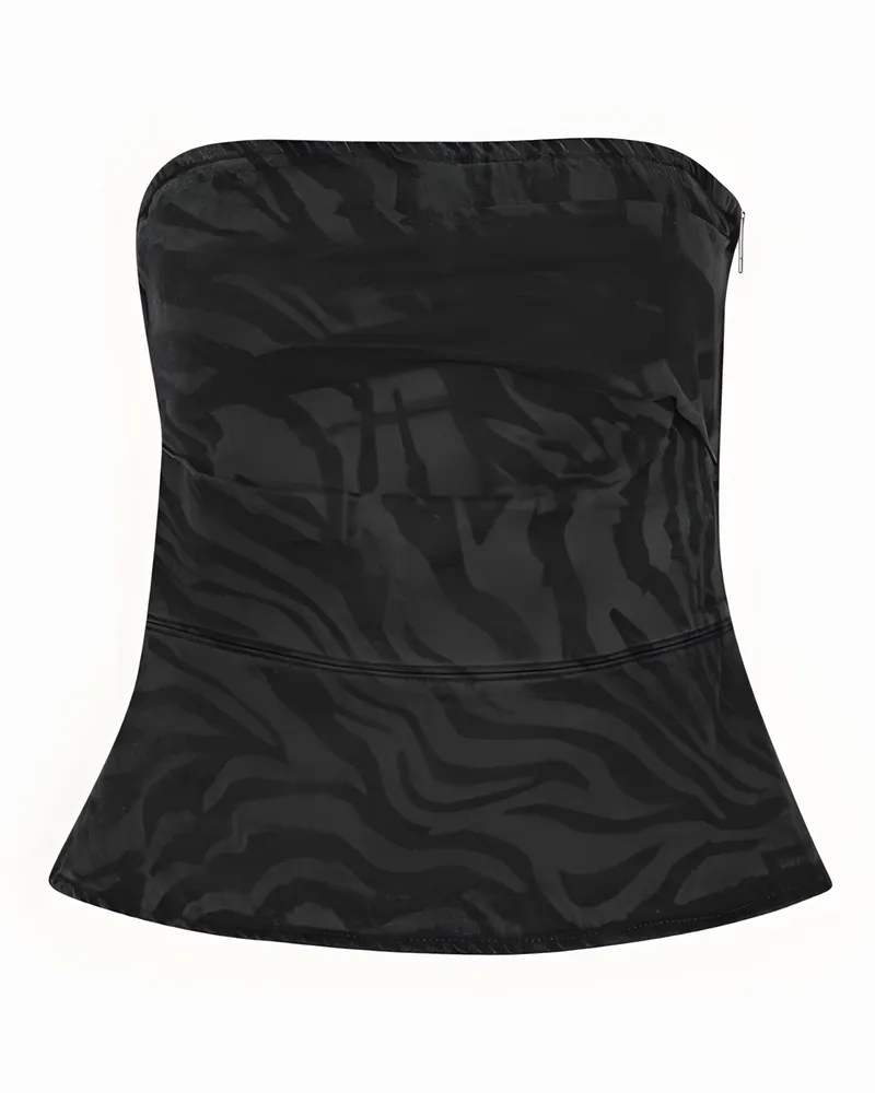 ROTATE Birger Christensen Drehen Sie die Oberseite in Cotone Animier Black
