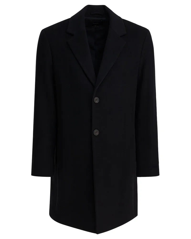 Vince Klassischer Mantel aus italienischer Wollmischung Black