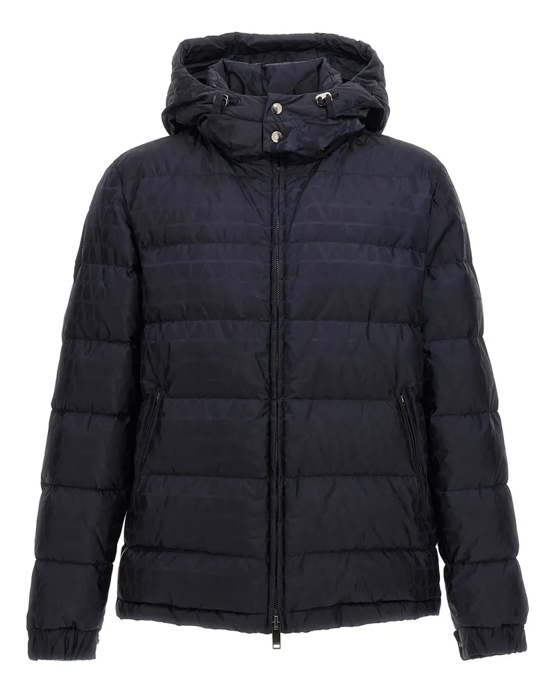 Valentino Garavani Valentino 'Toile Iconograph' Down Jacke Blue