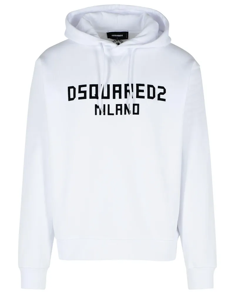 Dsquared2 weißes Baumwoll -Sweatshirt White