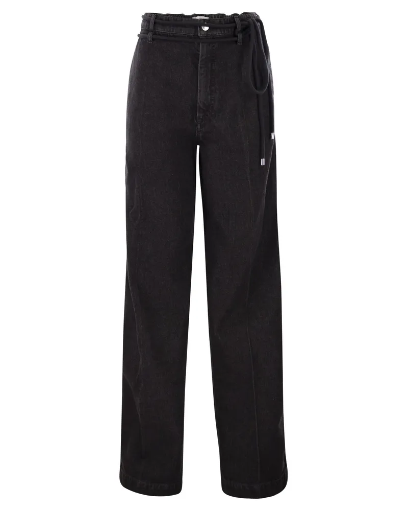 SPORTMAX Capsula Jeans mit Gürtel Black