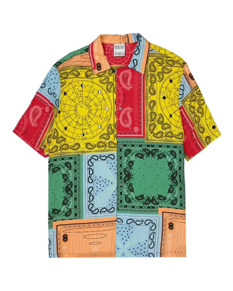 Marcelo Burlon | County of Milan Marcelo Burlon County von Mailand Marcelo Burlon Farbblockhemd Yellow