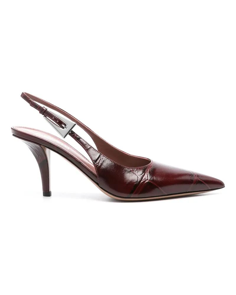 Paris Texas Jessica Leder Slingback Pumps Red